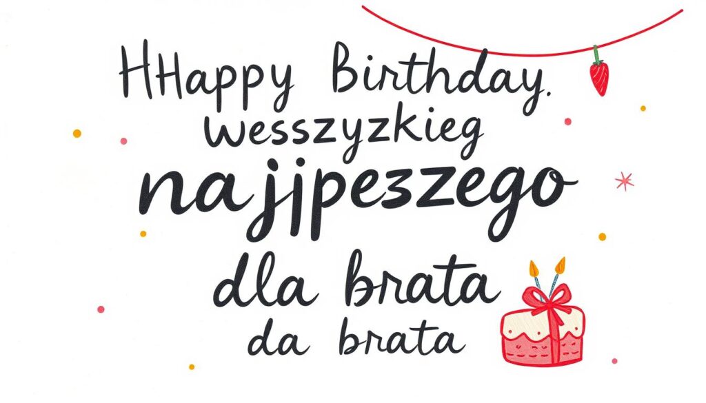 Kartka urodzinowa dla brata z tekstem życzeń