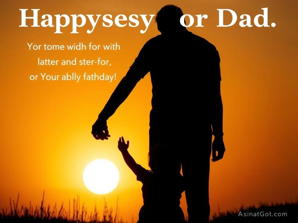 Ojciec z dzieckiem trzymający się za ręce na tle zachodzącego słońca - symbolizujący silną więź między tatą a dzieckiem, idealne tło dla fajnych życzeń dla taty